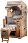 bene,iving Strandkorb Komplettset Ammersee Single Teak Bullauge PE Shell Modell...