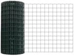 vidaXL Zaun mit Pfosten Gr&uuml;n 0,6 x 10 m Stahl und PVC 3335997