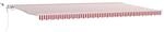 vidaXL Einziehbare Markise Rot und Wei&szlig; 600 x 350 cm 3331720