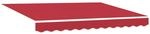 vidaXL Einziehbare Markise Rot 350 x 250 cm Polyester und Stahl 3330433