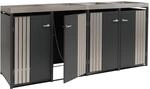 MCW M&uuml;lltonnenverkleidung O67 Anthrazit Edelstahl 125x260x84cm