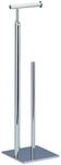 Relaxdays Toilettenpapierhalter Stahl Silber Stehend Mit 4 Ersatzrollen 71 cm x 20 cm