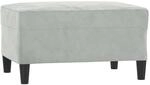 vidaXL Fu&szlig;hocker Hellgrau 70x55x41 cm Samt