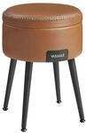 Vasagle Sitzhocker mit Stauraum &Oslash; 32 cm x 44 cm Karamellbraun