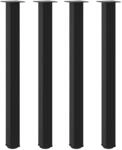 vidaXL Bartischbeine 4 Stk Schwarz 110-112 cm Stahl 4012480