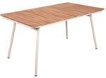 Garden Pleasure Gartentisch Teakholz Braun-Wei&szlig; 90 cm x 150 cm