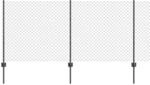 vidaXL Zaun mit Pfosten Grau 1 x 10 m Stahl und PVC 3336260