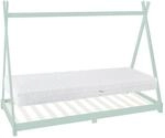ML-Design Kinderbett Tipi 90x200 cm Mint mit Matratze H16cm Lattenrost