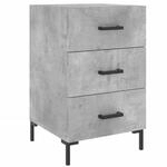 vidaXL Nachttisch Betongrau 40x40x66 cm Holzwerkstoff Modell 4