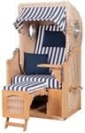 bene,iving Strandkorb Komplettset Ammersee Single Teak Bullauge PE Shell Modell...