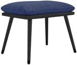 vidaXL Fu&szlig;hocker Blau 45x29,5x39 cm Stoff und Kunstleder Modell 3