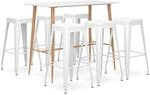 vidaXL 7-tlg. Bar-Set Wei&szlig; Modell 11