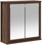vidaXL Bad-Wandschrank mit Spiegel Braun Eichen-Optik 60x21x60 cm 861901