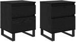 vidaXL Nachttisch 2 Stk Schwarz Eichen-Optik 40 x 35 x 50 cm 882668