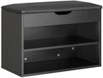 SoBuy Schuhbank mit Sitzfl&auml;che Schuhregal mit Sitzbank Flurbank 60x43x30cm...