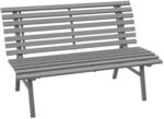 Outsunny Gartenbank Aluminium Grau 123L x 67B x 79H cm
