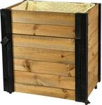 Dobar Rollbarer Gartenschrank mit Pflanzkasten Braun/Schwarz FSC&reg;