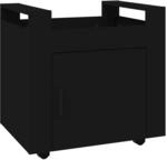 vidaXL B&uuml;rowagen Schwarz 60x45x60 cm Holzwerkstoff 816609