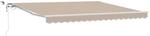 vidaXL Einziehbare Markise Beige 400 x 350 cm Polyester und Metall 3330786