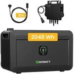 Growatt NOAH 2000 2048Wh Solarspeicher mit NEO 800M-X Mikrowechselrichter 0% MwSt