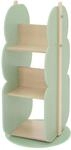 Joyz Kinder B&uuml;cherregal Baum-Form 48 x 96 cm Gr&uuml;n-Natur 2 Seitiges aus Holz