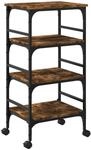 vidaXL K&uuml;chenwagen R&auml;uchereiche 45x35x89,5 cm Holzwerkstoff
