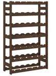 VidaXL Weinregal f&uuml;r 42 Flaschen Braun Massivholz Kiefer 62,5 x 25 x 102 cm