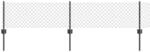 vidaXL Zaun mit Pfosten Grau 0,4 x 10 m Stahl und PVC 3336257