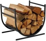 Relaxdays Kaminholzregal Eisen Schwarz Platzsparend 40 cm x 46 cm x 38 cm 2,4 kg