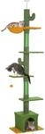 PawHut Katzenbaum Spanplatte Polyester 55L x 34B x 230-275H cm