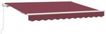vidaXL Einziehbare Markise Bordeauxrot 250 x 200 cm Stoff 3329381