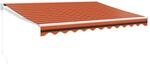 vidaXL Markise Einziehbar Orange und Braun 3,5x2,5 m Stoff & Aluminium 3154442