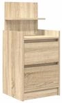 vidaXL Nachttisch mit 2 Schubladen Sonoma-Eiche 38x34x80 cm 861359