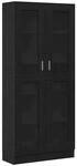 vidaXL B&uuml;cherregal Schwarz Eichen-Optik 82,5 x 30,5 x 185 cm 3329277