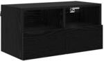 vidaXL Wand-TV-Schrank Schwarz Eichen-Optik 60 x 30 x 30 cm Holzwerkstoff 882926