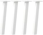 vidaXL Couchtischbeine 4 Stk Wei&szlig; 42 cm Stahl 4012489