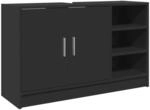 vidaXL Waschbeckenunterschrank Schwarz 90x29x55 cm Holzwerkstoff
