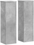 vidaXL Pflanzenst&auml;nder 2 Stk Betongrau 17x17x60 cm Holzwerkstoff 852936