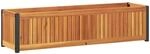 vidaXL Pflanzk&uuml;bel 110x30x27,5 cm Massivholz Akazie und Stahl 367615