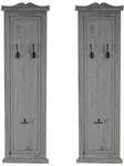 MCW Wandgarderobe H33 2er-Set Grau Shabby