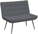 vidaXL Sitzbank Dunkelgrau 110x74x84 cm Samt 4012338