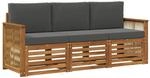 vidaXL Sofagarnituren mit Kissen 3 Stk Massivholz Akazie 3383968