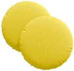 vidaXL Sitzkissen 2 Stk Helles Gelb &Oslash;30 x 13 cm Stoff 42014092