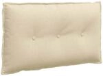 vidaXL R&uuml;ckenkissen Creme 80 x 19 x 50 cm Stoff 42014708