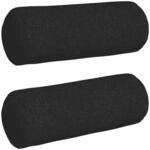 vidaXL Bolsterkissen 2 St&uuml;ck Schwarz &Oslash; 25 x 70 cm Stoff 42014313