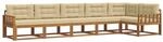 vidaXL Outdoor-Sofagarnitur mit Kissen 6-Tlg Natur und Beige 3367646