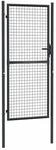 vidaXL Gitter-Gartentor Verzinkter Stahl 100 x 200 cm Grau 145775