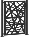 vidaXL Gartentor Schwarz 105x130 cm Stahl Leichtes Design 4100950