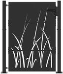 vidaXL Gartentor Schwarz 105 x 150 cm Pulverbeschichteter Stahl 42015891