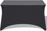 vidaXL Stretch-Tischhusse 2 Stk. 243 x 76 x 74 cm Anthrazit